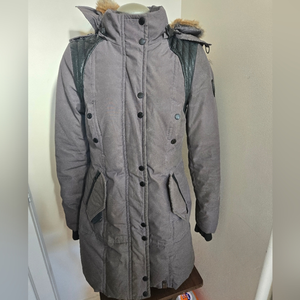 Rudsak Downfilled Winter Coat w/Racoon & Rabbit Fur Hood